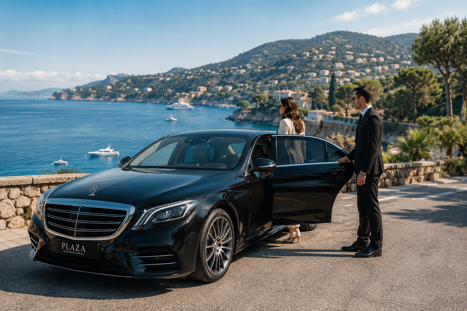 mercedes classe s devant hôtel