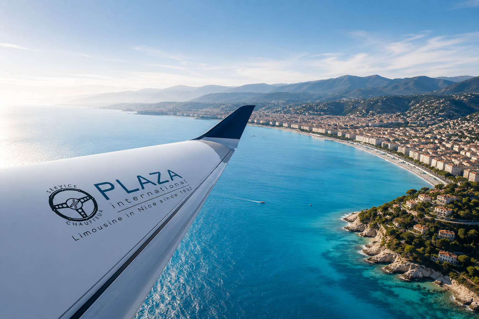 aile d'avion plaza vu de la côte d'Azur
